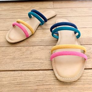 Old Navy Minimal Rainbow Slides